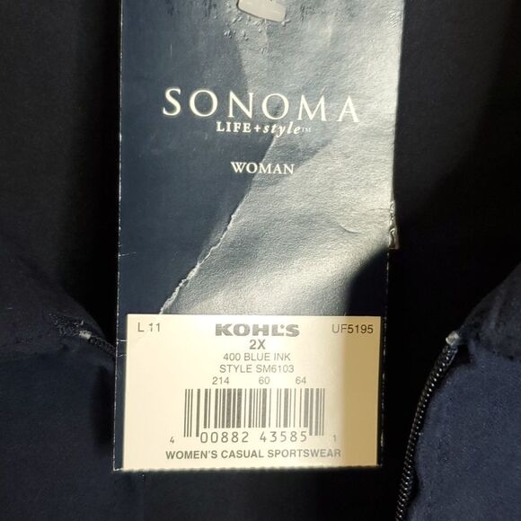 New 2X Faux Micro Suede Navy Blue SHACKET shirt full zip JACKET 2 X SONOMA NWT - Picture 9 of 12